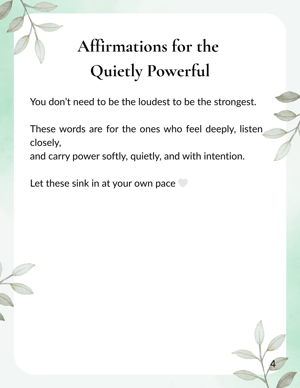 Journalling & Affirmations Guide